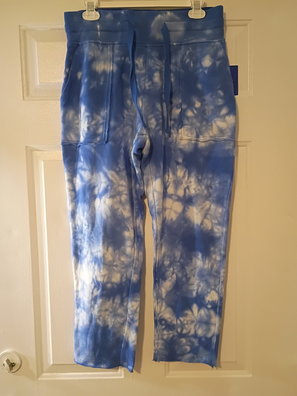 JoyLab Blue and White Tie-Dye Joggers
